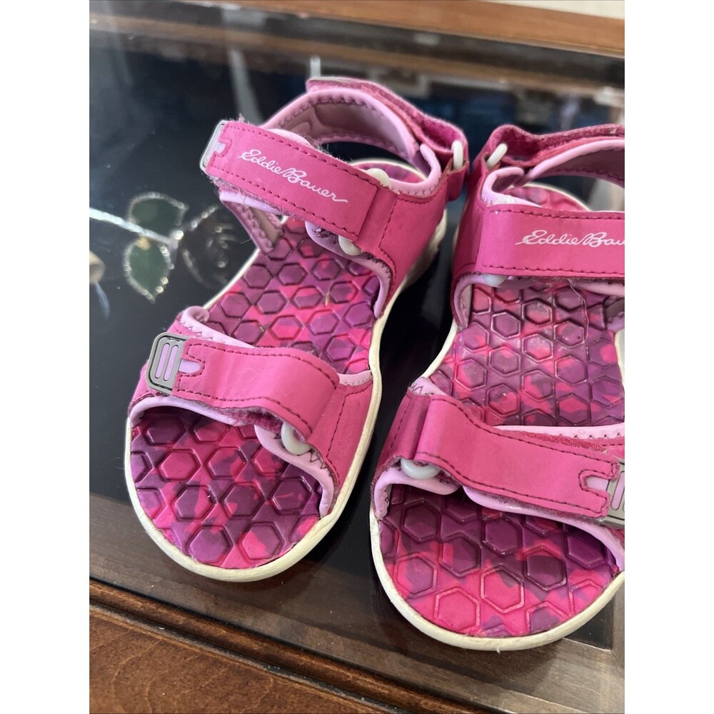 Youth/Girls Eddie Bauer Cascadia Hot Pink Adjustable Straps Sandals Size 13M - Picture 2 of 8